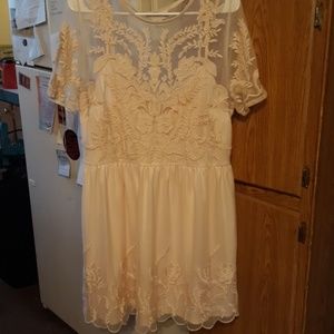 Light pink Forever 21 lace dress